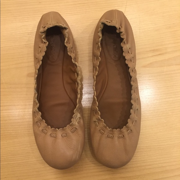 See By Chloe Shoes - See by Chloe Jane Leather Nude Flats